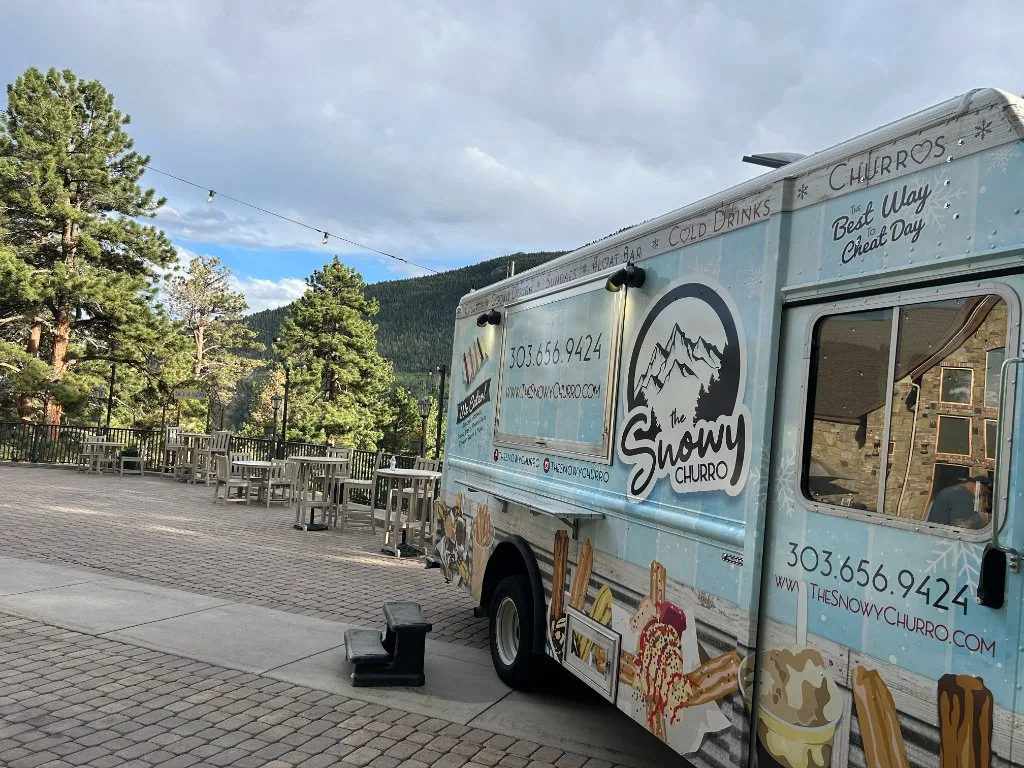 The Snowy Churro food truck in the Colorado mountains