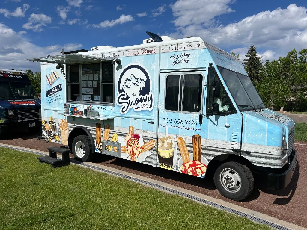 The Snowy Churro food truck serving desserts in Colorado