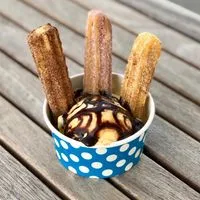 The Snowy Churro combo cups
